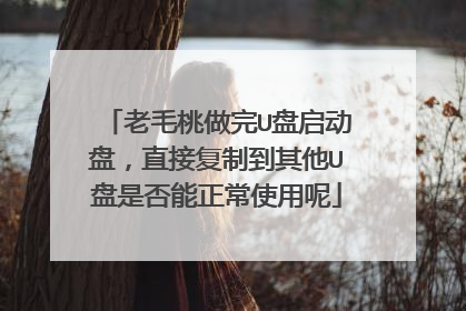 老毛桃做完U盘启动盘，直接复制到其他U盘是否能正常使用呢