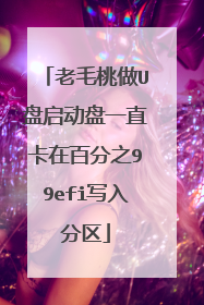 老毛桃做U盘启动盘一直卡在百分之99efi写入分区