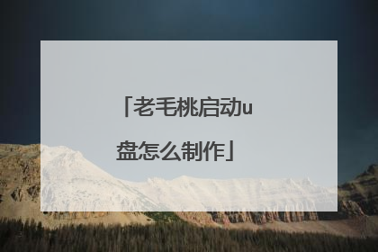 老毛桃启动u盘怎么制作