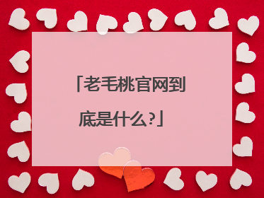 老毛桃官网到底是什么?