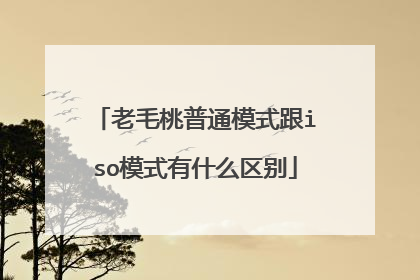 老毛桃普通模式跟iso模式有什么区别