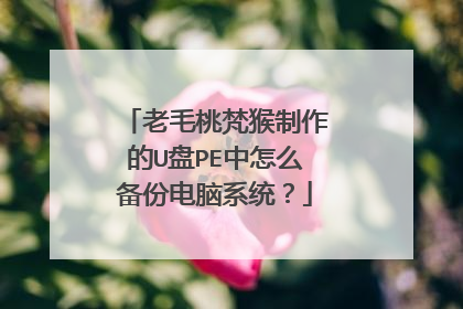 老毛桃梵猴制作的U盘PE中怎么备份电脑系统?