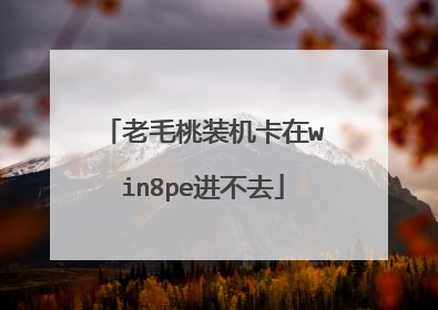 老毛桃装机卡在win8pe进不去