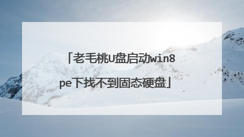 老毛桃U盘启动win8pe下找不到固态硬盘