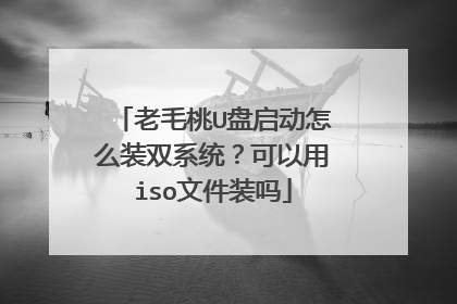 老毛桃U盘启动怎么装双系统?可以用iso文件装吗