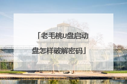 老毛桃U盘启动盘怎样破解密码