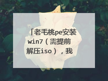 老毛桃pe安装win7(需提前解压iso),我按照步骤做好了,为什么会这样?