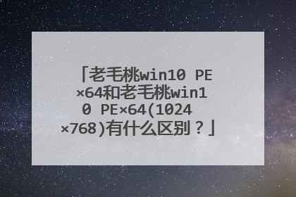 老毛桃win10 PE ×64和老毛桃win10 PE×64(1024×768)有什么区别?