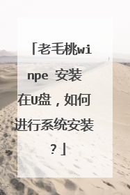 老毛桃winpe 安装在U盘，如何进行系统安装？