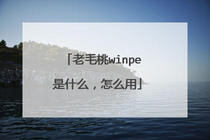 老毛桃winpe是什么,怎么用