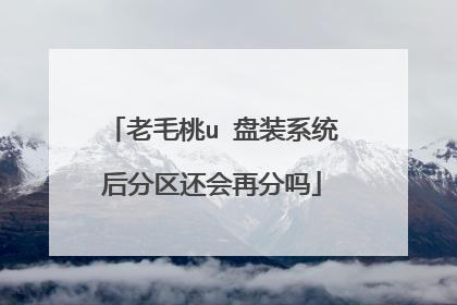 老毛桃u 盘装系统后分区还会再分吗