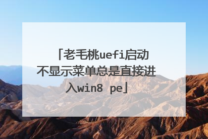老毛桃uefi启动不显示菜单总是直接进入win8 pe