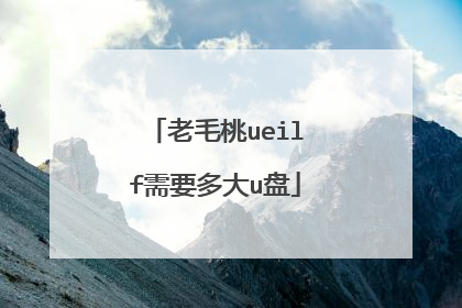 老毛桃ueilf需要多大u盘