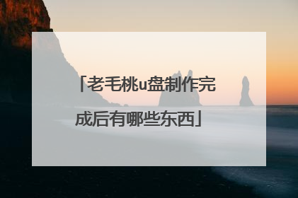 老毛桃u盘制作完成后有哪些东西