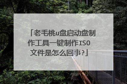 老毛桃u盘启动盘制作工具一键制作ISO文件是怎么回事?