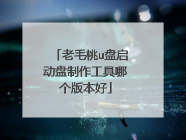 老毛桃u盘启动盘制作工具哪个版本好