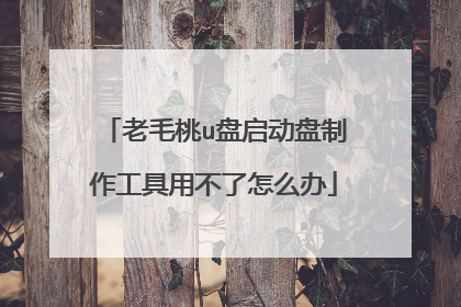 老毛桃u盘启动盘制作工具用不了怎么办