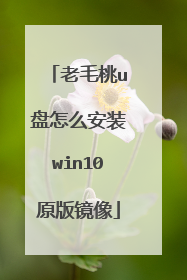 老毛桃u盘怎么安装win10原版镜像
