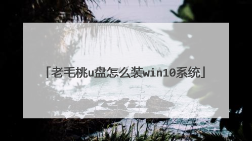 老毛桃u盘怎么装win10系统