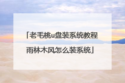 老毛桃u盘装系统教程 雨林木风怎么装系统