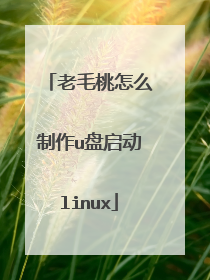 老毛桃怎么制作u盘启动linux