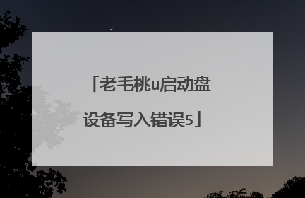 老毛桃u启动盘设备写入错误5