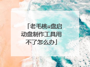 老毛桃u盘启动盘制作工具用不了怎么办