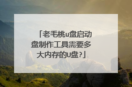 老毛桃u盘启动盘制作工具需要多大内存的U盘?