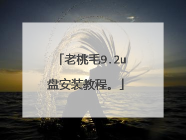 老桃毛9.2u盘安装教程。