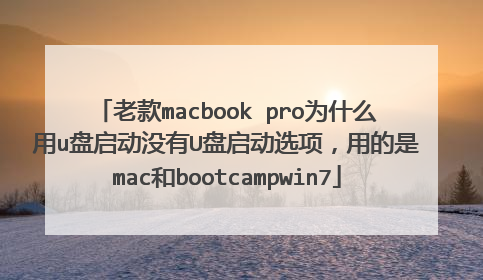 老款macbook pro为什么用u盘启动没有U盘启动选项,用的是mac和bootcampwin7