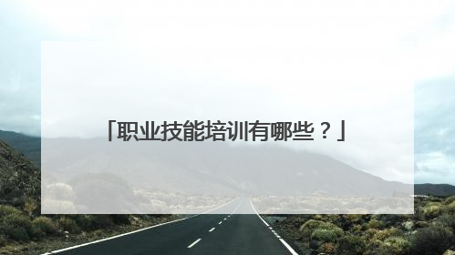 职业技能培训有哪些?