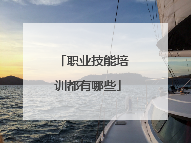 职业技能培训都有哪些
