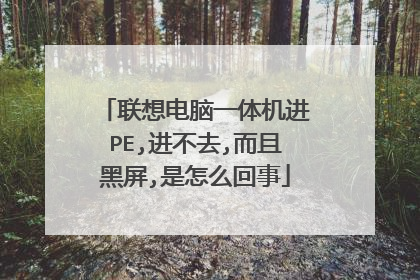 联想电脑一体机进PE,进不去,而且黑屏,是怎么回事