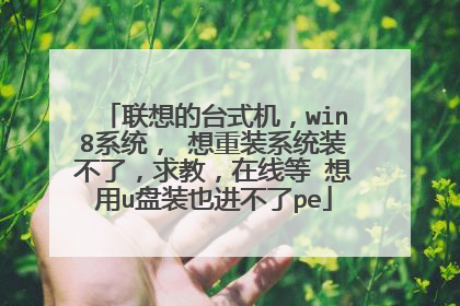 联想的台式机,win8系统, 想重装系统装不了,求教,在线等 想用u盘装也进不了pe