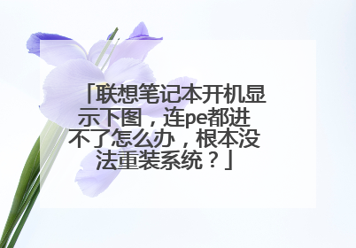 联想笔记本开机显示下图,连pe都进不了怎么办,根本没法重装系统?