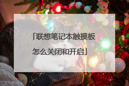 联想笔记本触摸板怎么关闭和开启