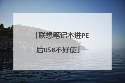 联想笔记本进PE后USB不好使