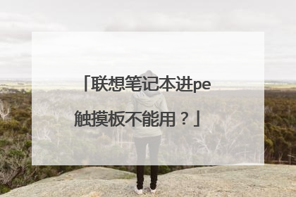 联想笔记本进pe触摸板不能用?