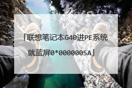 联想笔记本G40进PE系统就蓝屏0*0000005A