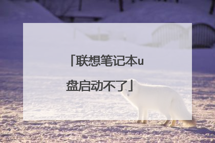 联想笔记本u盘启动不了