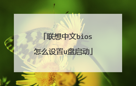 联想中文bios怎么设置u盘启动