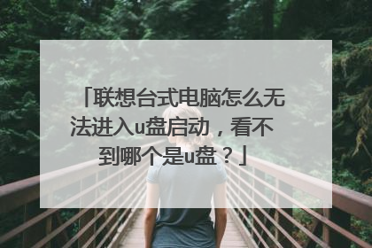 联想台式电脑怎么无法进入u盘启动,看不到哪个是u盘?