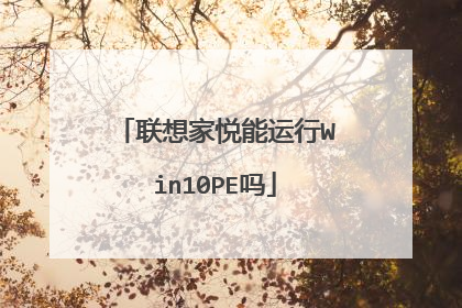 联想家悦能运行Win10PE吗