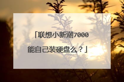 联想小新潮7000能自己装硬盘么?