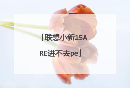联想小新15ARE进不去pe