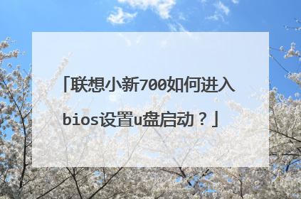 联想小新700如何进入bios设置u盘启动？