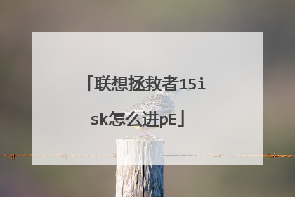 联想拯救者15isk怎么进pE