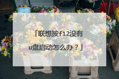 联想按f12没有u盘启动怎么办?
