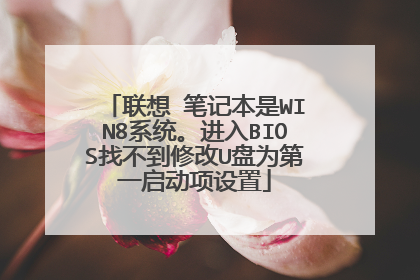 联想 笔记本是WIN8系统。进入BIOS找不到修改U盘为第一启动项设置