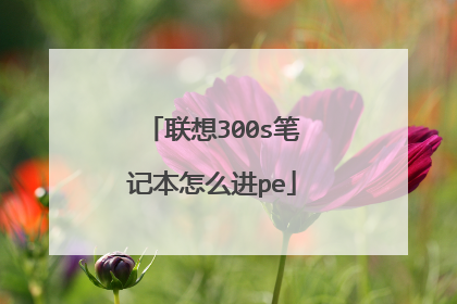 联想300s笔记本怎么进pe